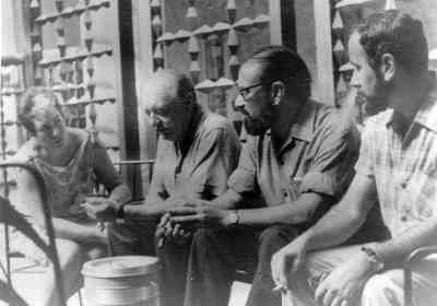 La Habana; Amparo Gastón, Gabriel Celaya, Alfonso Sastre y Caballero Bonald.